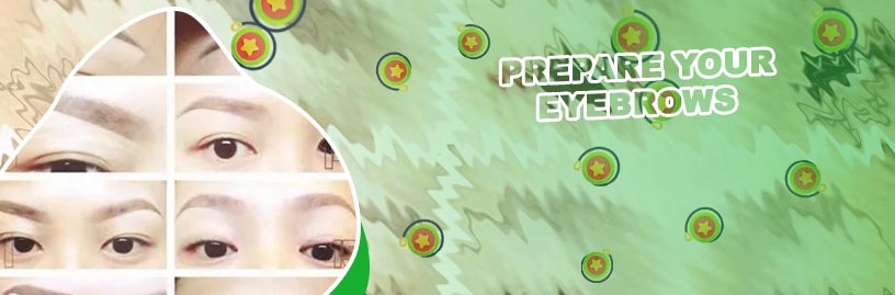 Eyebrow makeup step by step