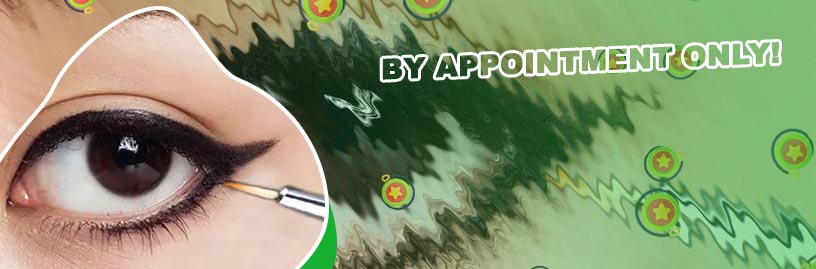 Eyeliner on top of eyelid