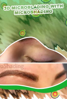 Microblading and microshading combo